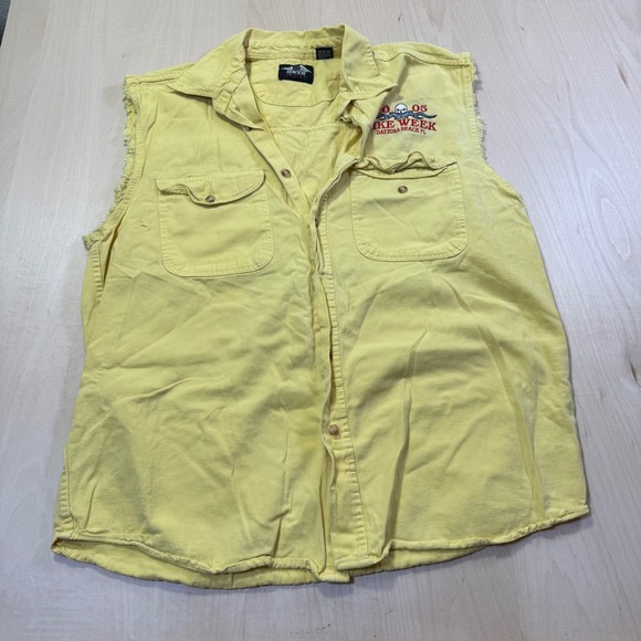 Biker Design Other - Biker Design 2005‎ Daytona Beach Bike Week Sleeveless Shirt Mens Large Yellow L